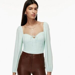 Aritizia Wilfred Novela blouse in subtle mint L